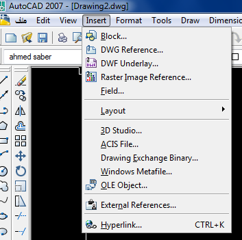 مهندسين ورسامين اتوكاد اضافة صورة الى ملف الاتوكاد