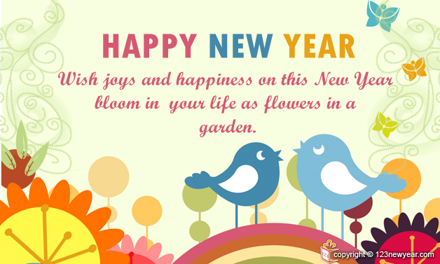 New Year Flower Cards New Year Flower Cards