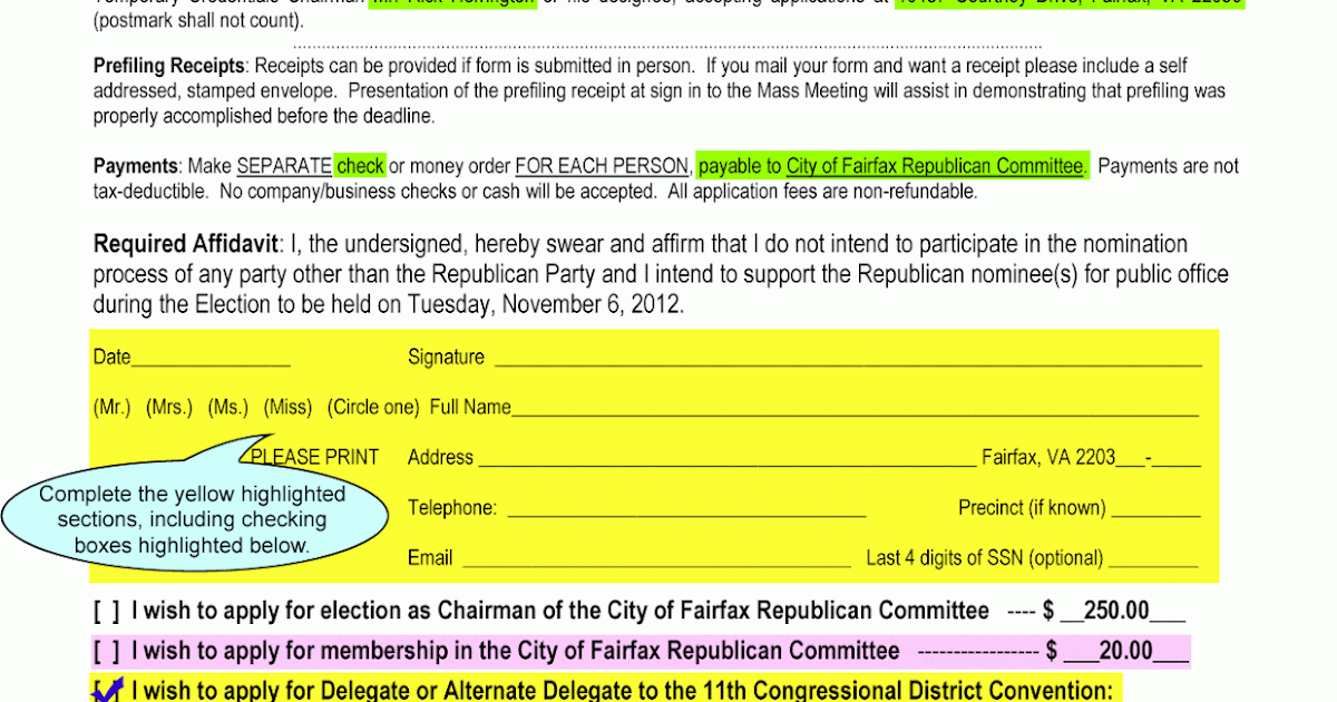 Lillian Vogl for State Central Help! How to Complete the Fairfax Convention Filing Forms