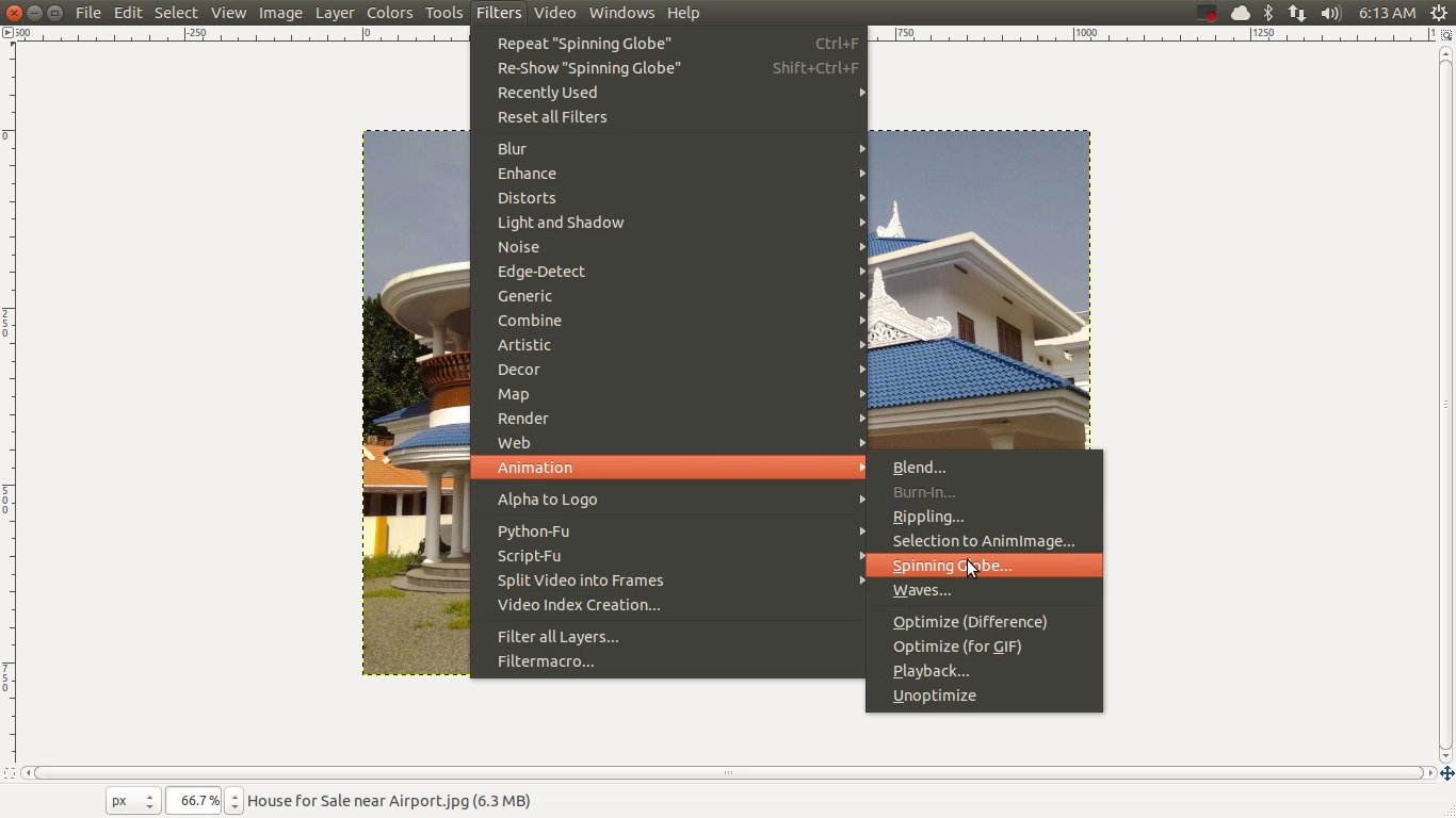 How to convert an Image To Spinning Globe Using GIMP in Linux ? « Funny