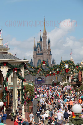 Christmas decorations at Magic Kingdom