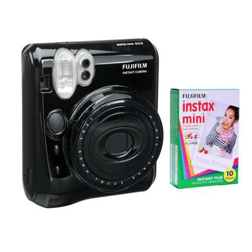 Fujifilm Instax Mini 50 Kit and One Fujifilm Instax Mini Film with 10 Exposures FU64-INM50KK10 (Black)