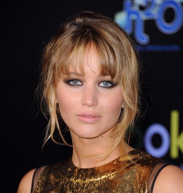 Sexy Prom Dress Jennifer Lawrence wearing a gold halter gown at the