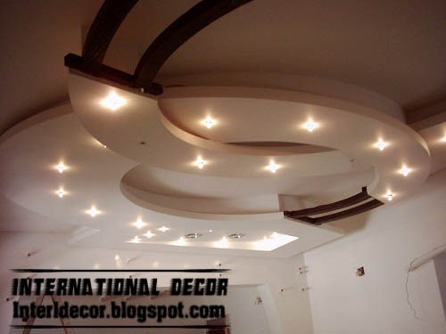 International decor: Contemporary gypsum ceilings, suspended ...