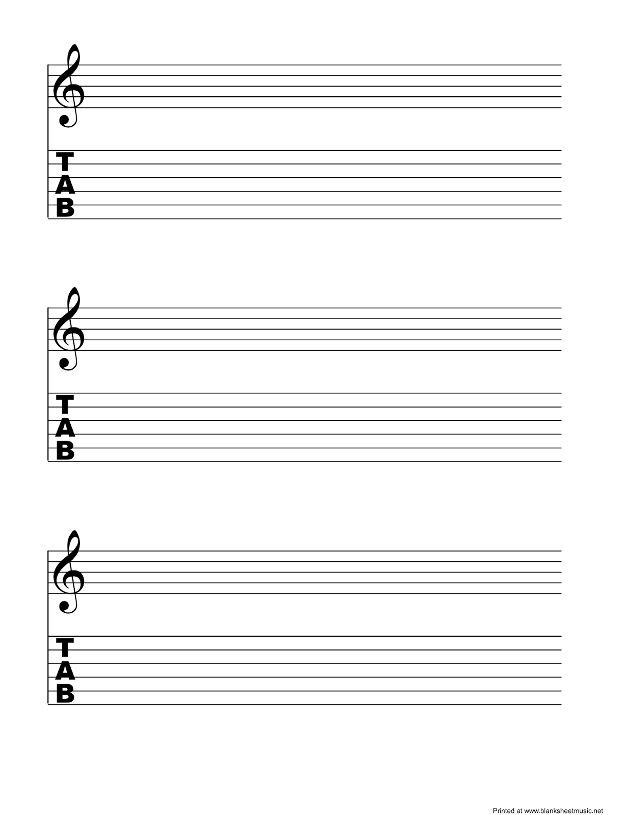 Guitar empty pages