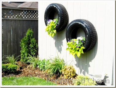 Jardineiras em pneus