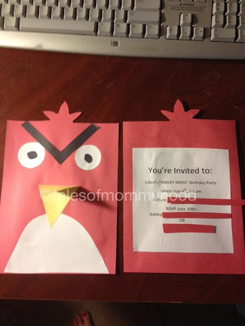 how to make red bird invites