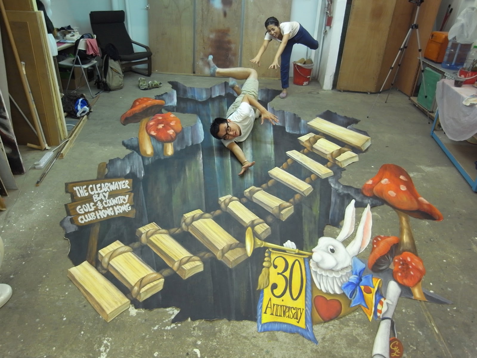 Illusion Painting Collectives Optical Illusion Painting Floor