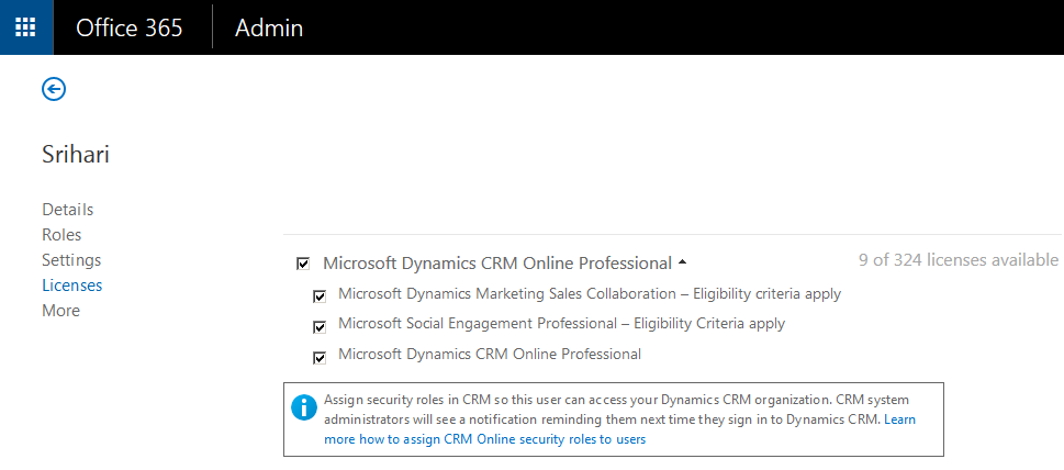 Srihari Radhakrishnan S Blog Assign Or Remove A Crm License To A