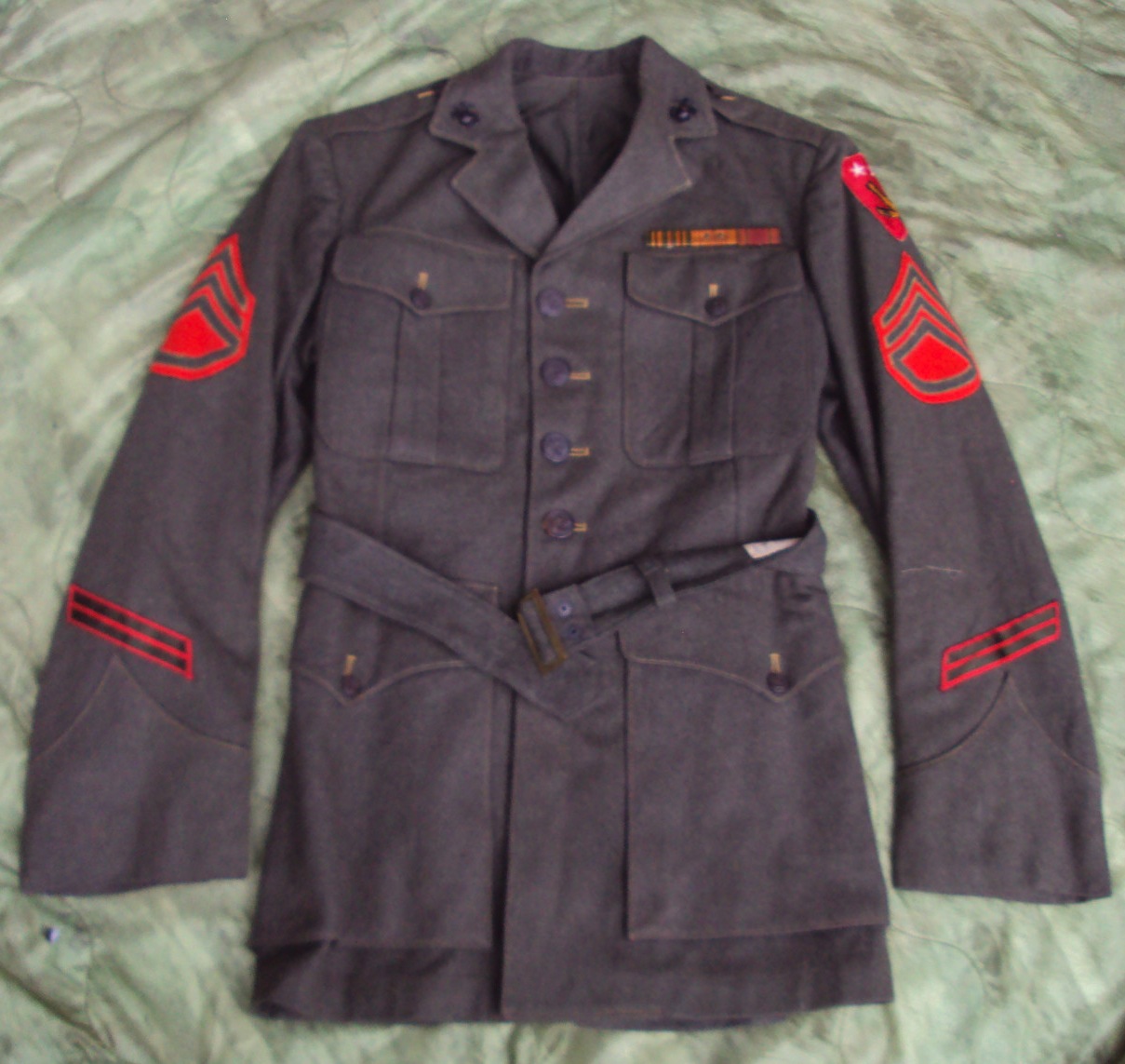 Marines In Forest Green Wwii Usmc Platoon Sgt Vcorps