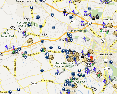 lancaster pa county crime map mapped been spotcrime ve