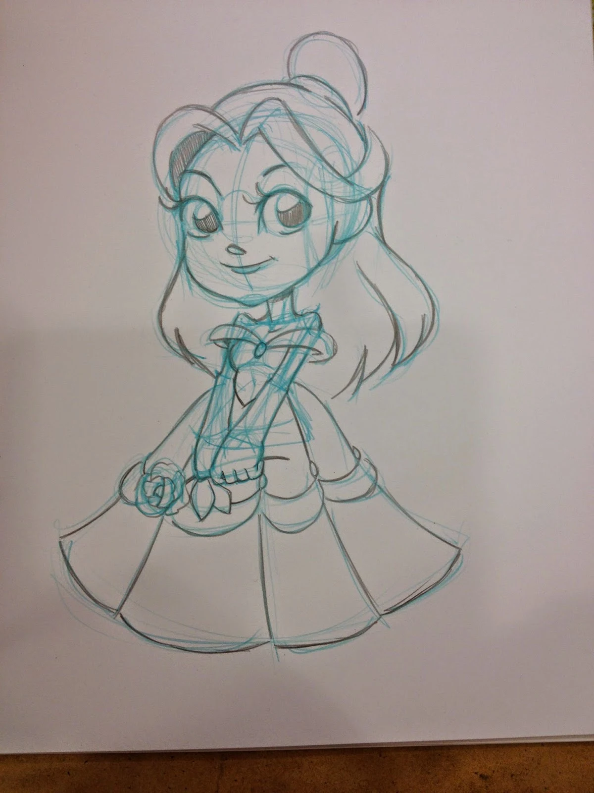 Belle, Beauty and the Beast, sketch, sketch commission, Anime Blast Chattanooga, Nattosoup