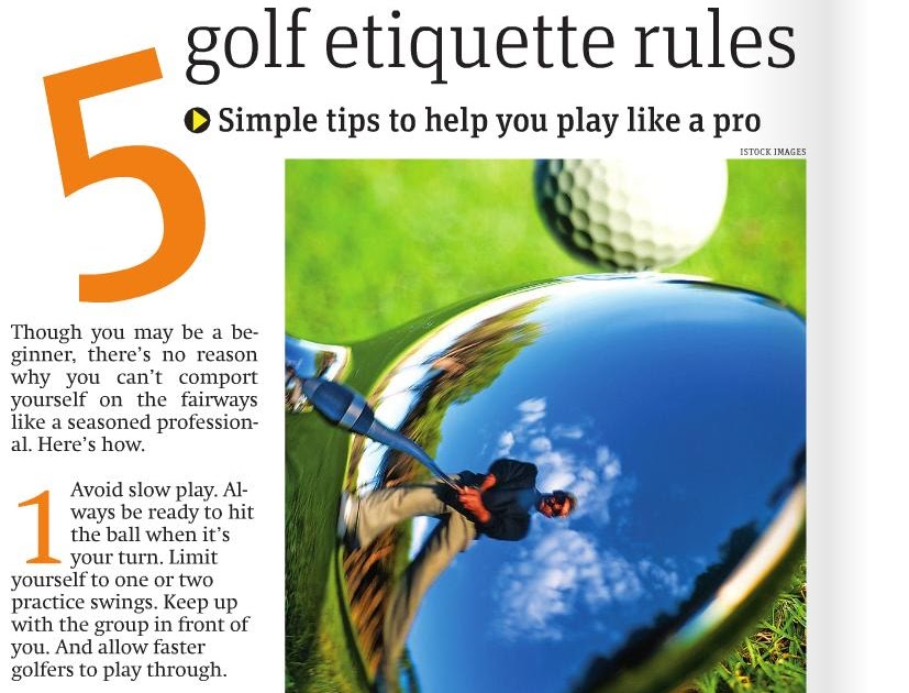 Ottawa Golf Blog A Refresher On Golf Etiquette Tips To Golf By