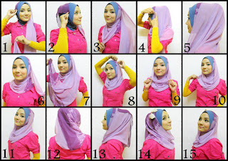 cara memakai jilbab kreasi modern
