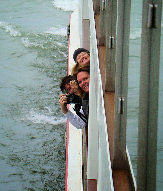 As I mentioned above, our fortuitous encounter with the 'Viking Social Club' as we sailed through the Wachau Valley in Austria. Pictured here are Carrie, Jessica and Deb of The Planet D.