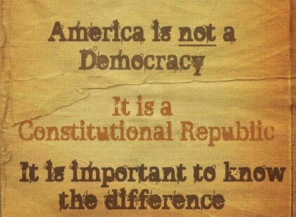 AMERICA IS NOT A DEMOCRACY