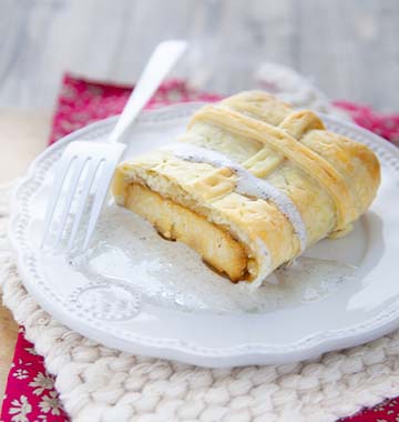 Feuilleté de tofu et crème de truffes  