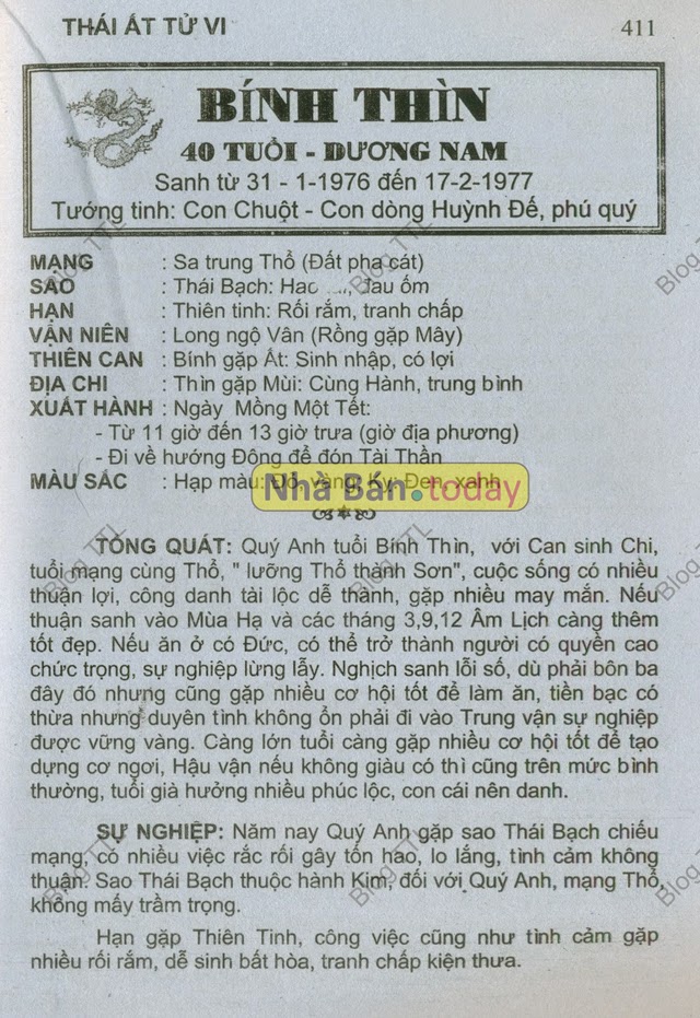 BÍNH THÌN 1967