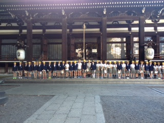 紀の川市立名手小学校 修学旅行6 本能寺散策 朝食