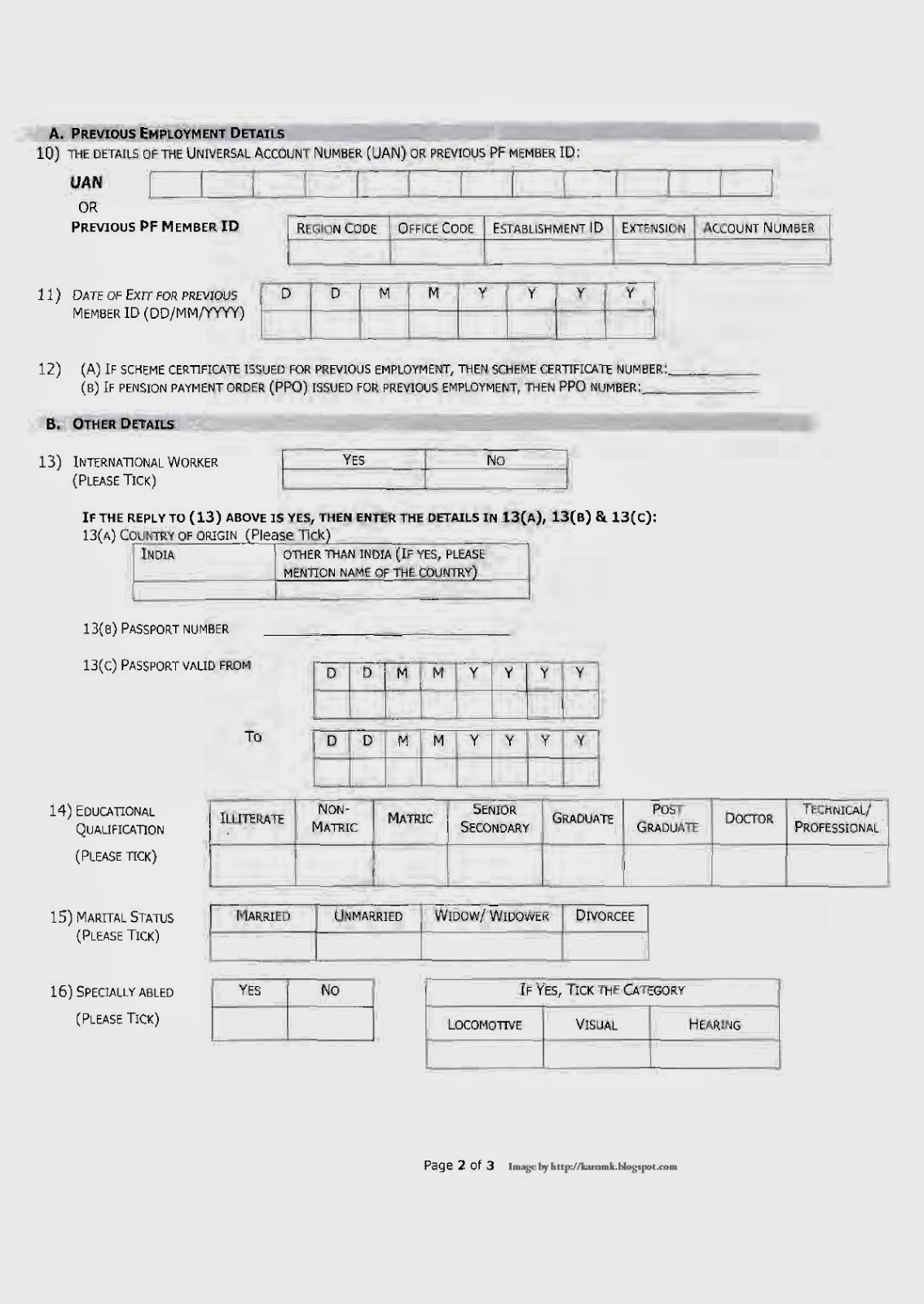 Employees+Pension+Scheme+1995+Form ... Form - Form No. 11 (New) | Central Government Employee News and Tools