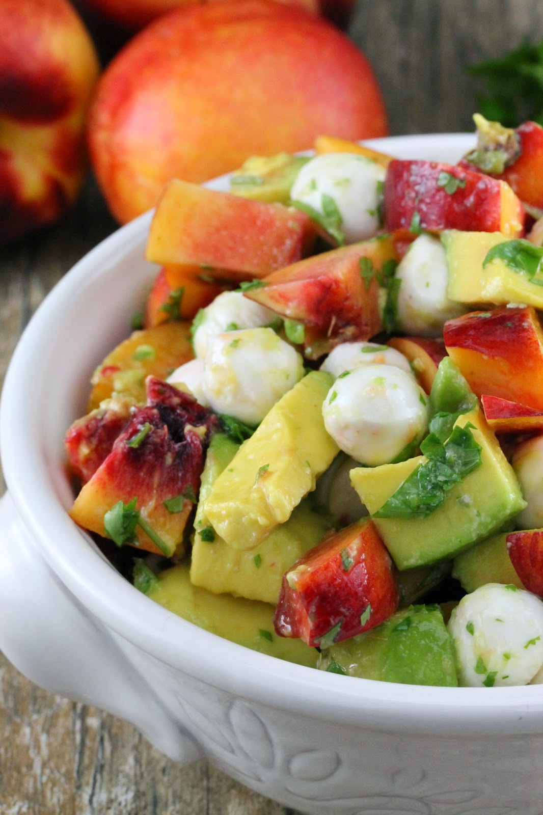 nectarine avocado fruit salad