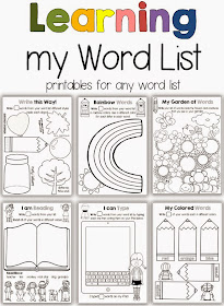 Clever Classroom: Printables for any Word List