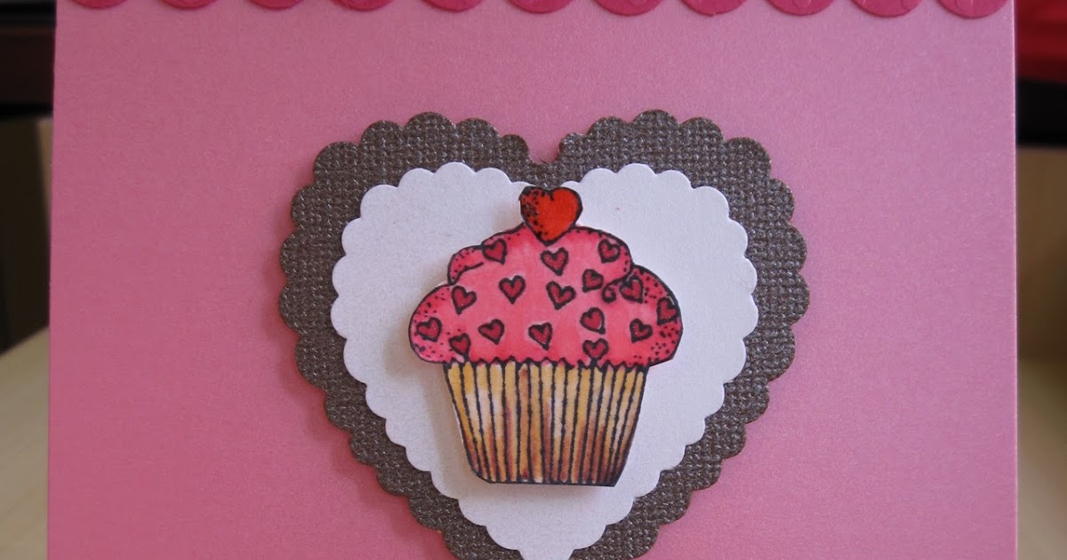 TeaDub Design: Cupcake Valentine Card