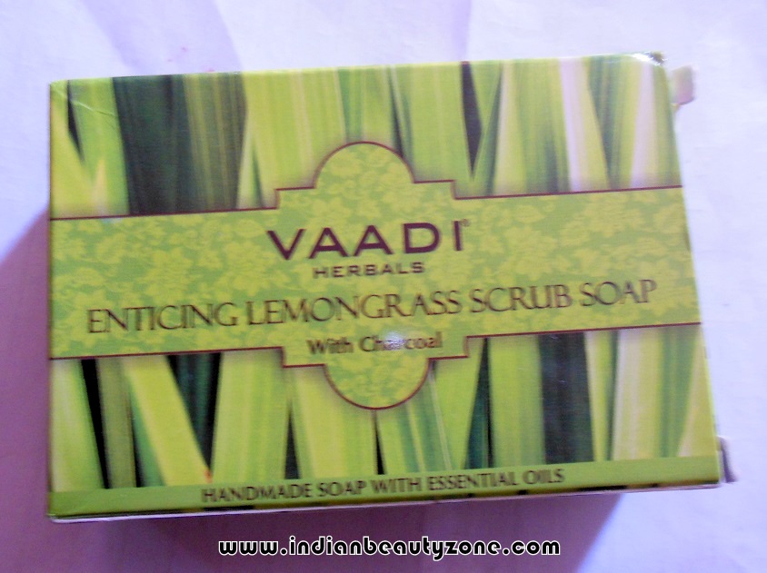 Vaadi Herbals Enticing Lemongrass Scrub Soap With Charcoal Review Indian Beauty Zone