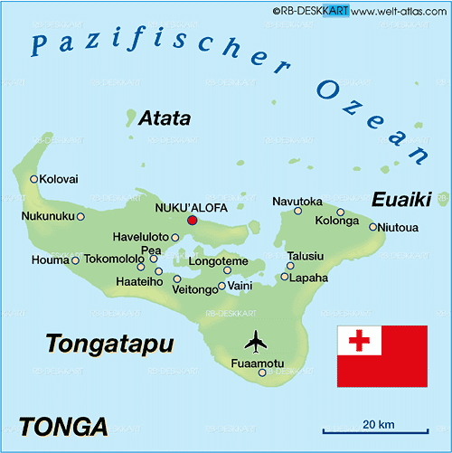 Tonga Geografiske Kort over Tonga Klima Naturali™