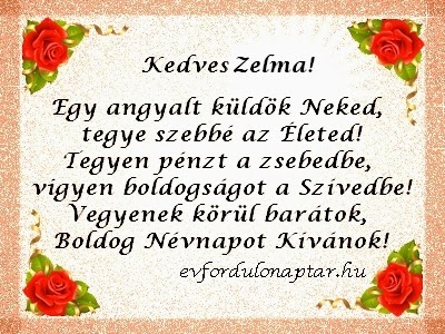 Január 23 - Zelma névnap - Képes névnapi köszöntő - Boldog Névnapot Kívánok Január 23, Zelma névnap