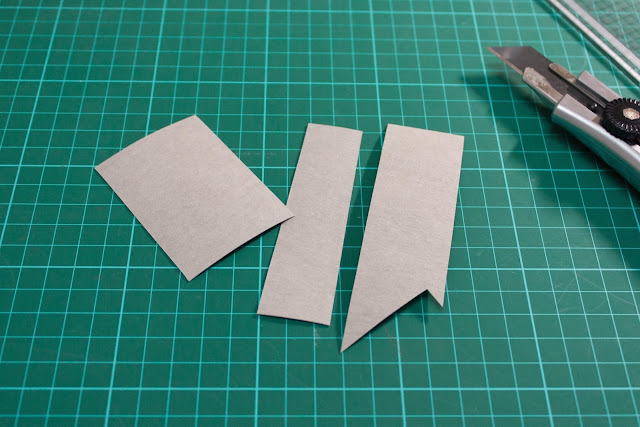 可水洗牛皮紙剪裁剩料變書籤 Left-over washable kraft paper becomes bookmarks
