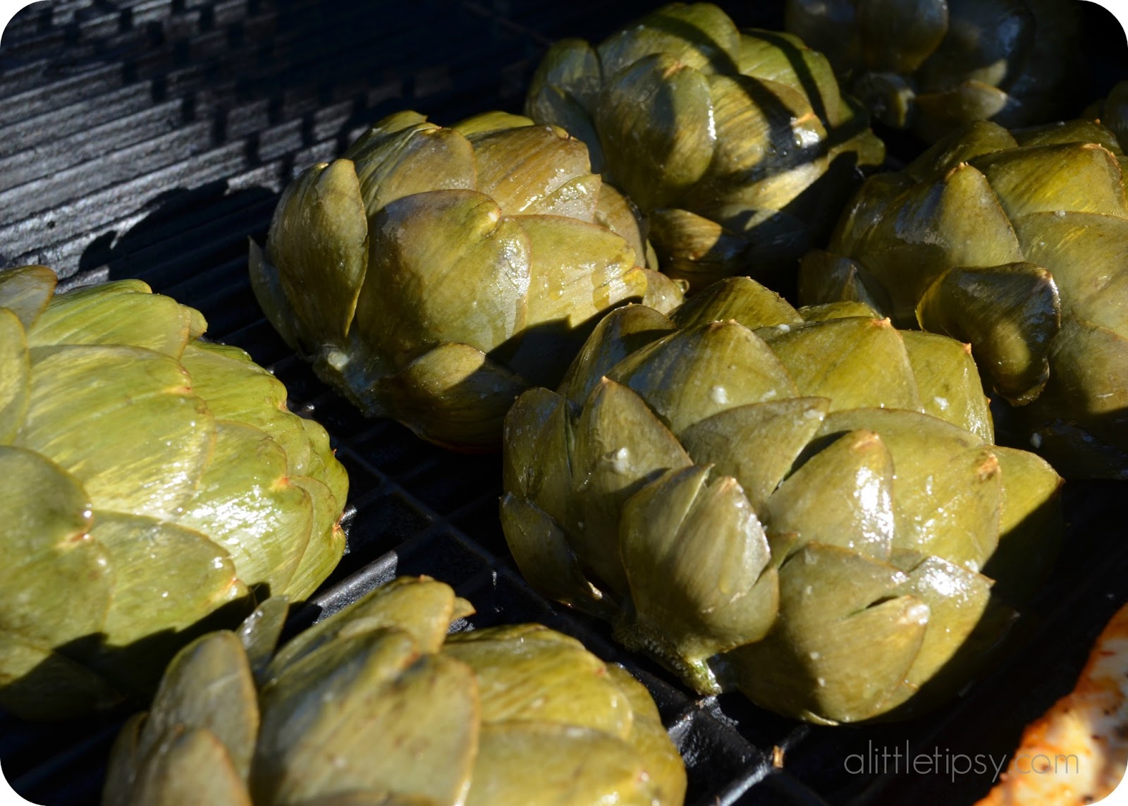 Grilled Artichokes with Garlic Butter A Little Tipsy