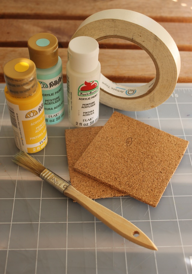 Ladyface Blog DIY Painted Cork Coasters