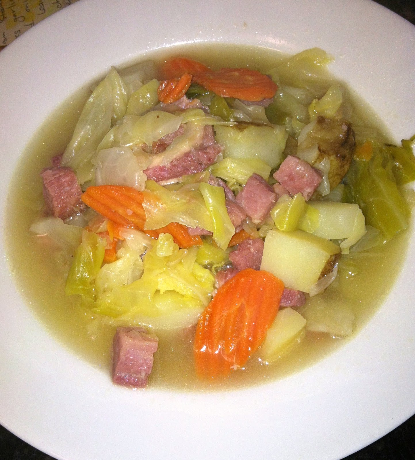 bonbons & biscotti Ham Cabbage and Potato Soup