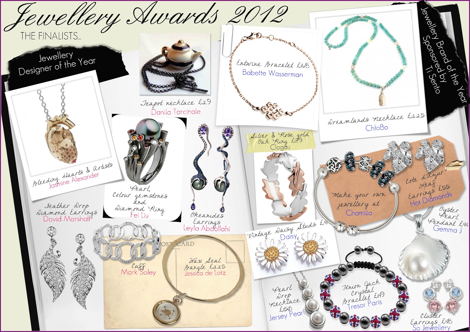 Jewellery Notes Jewellery Awards The Finalists 2012 by Sarah