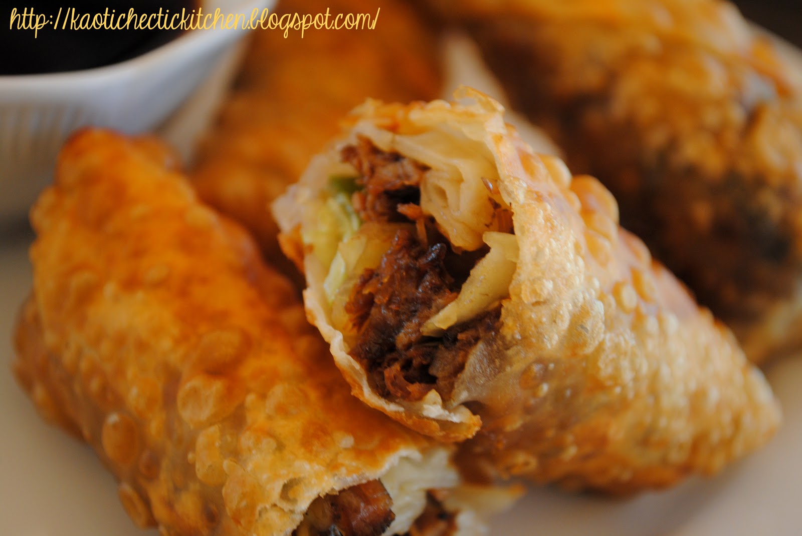 take two tuesday.. left over korean beef/kimchi eggrolls