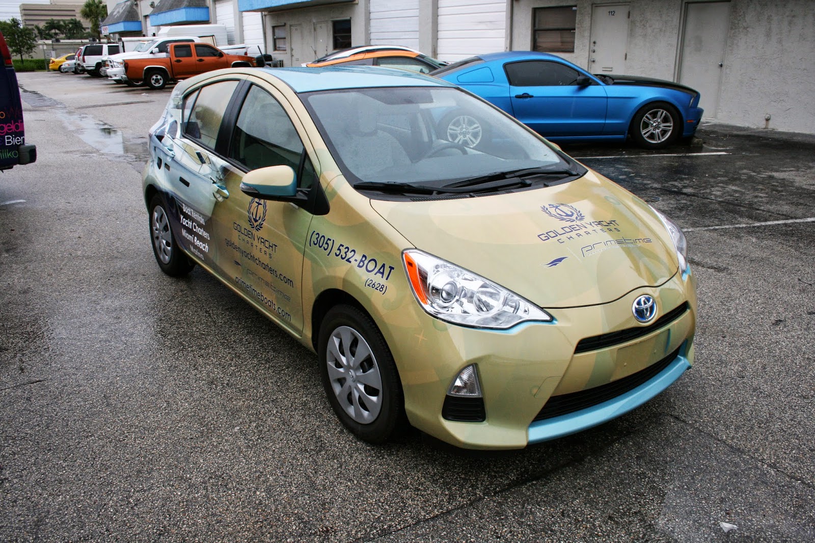 Miami Toyota Prius 3M Car Wrap for Nautical Marine Rental Company