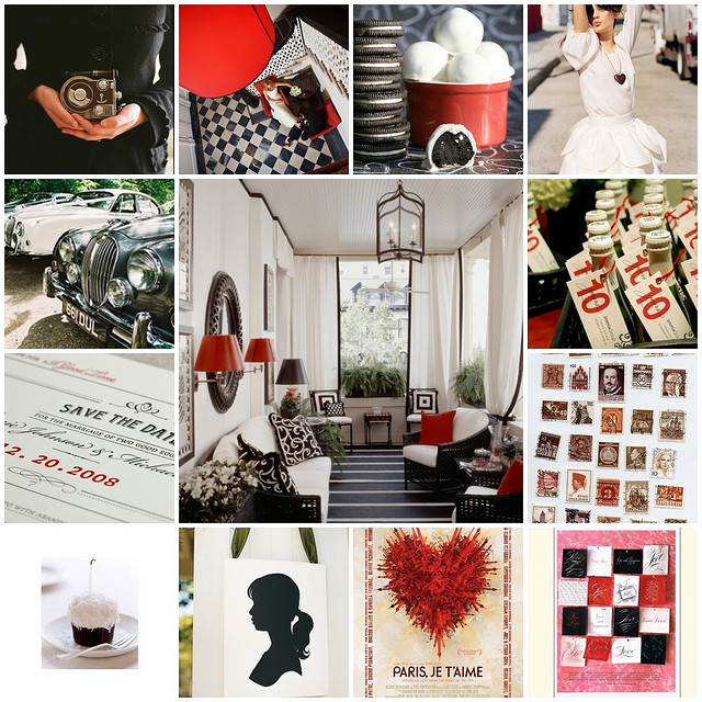 Black white and red fashion, style and decor