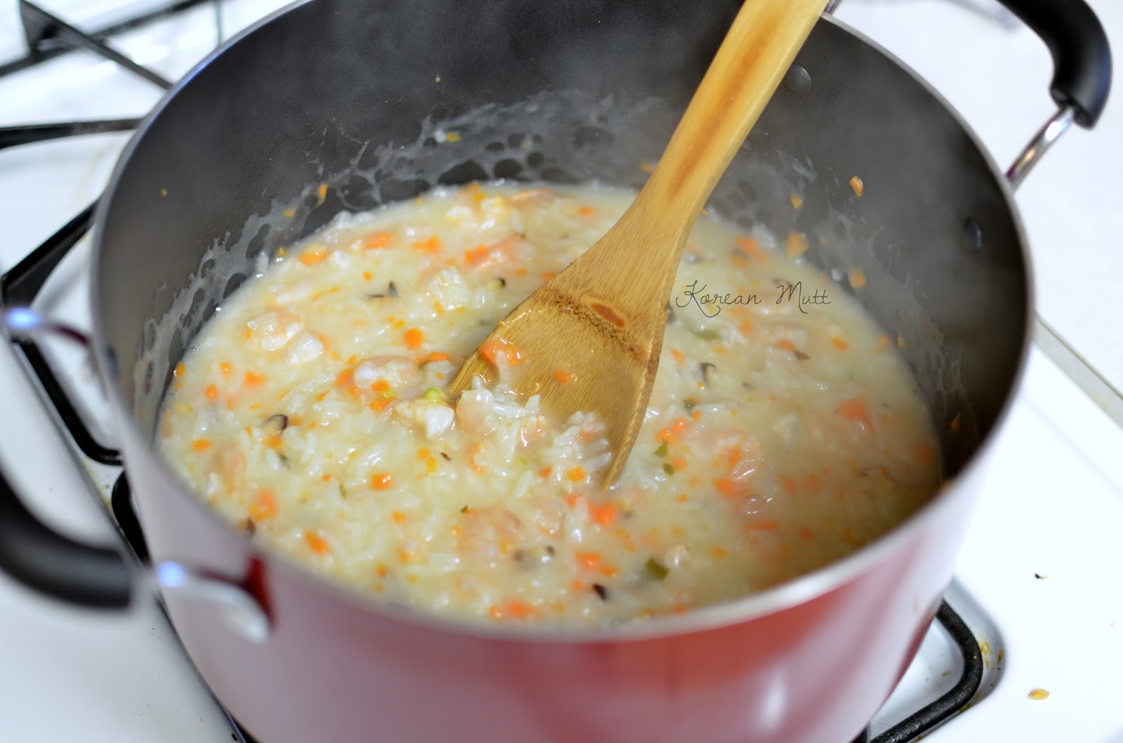Shrimp & Vegetable Korean Rice Porridge (죽 Juk) Korean Mutt