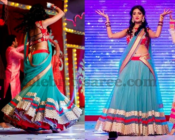 half saree for reception