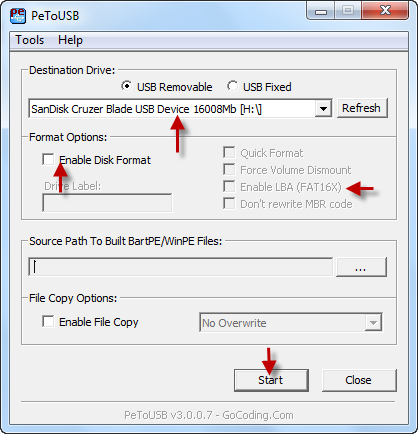 Formatting a USB Flash Drive to NTFS file system