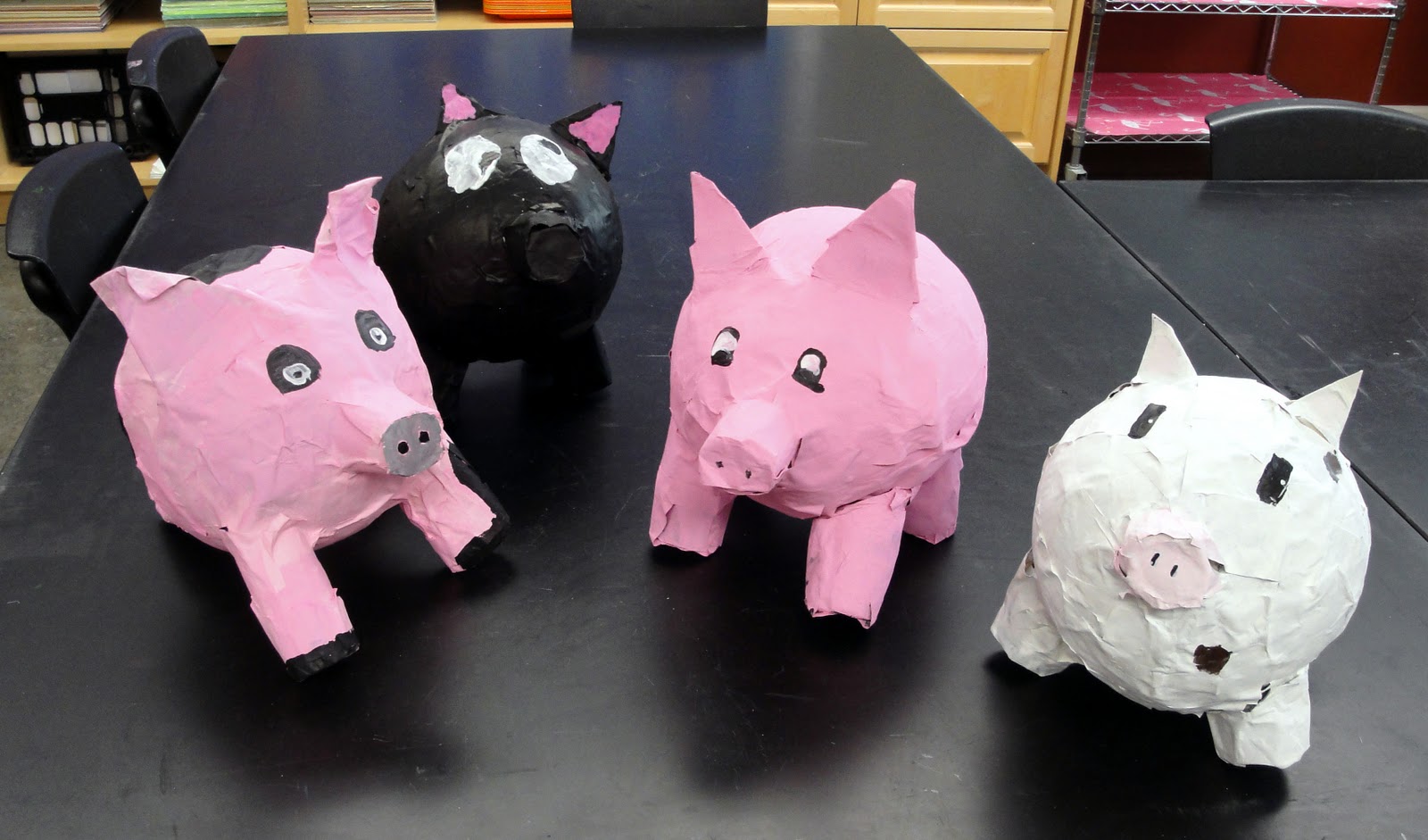 6th Grade Painted Paper Mache Pigs Mrs. Hood's Art Room