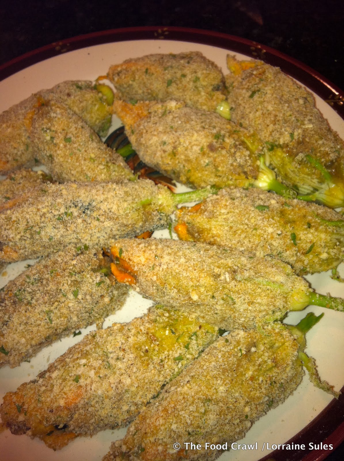 The Food Crawl Stuffed Zucchini Flowers