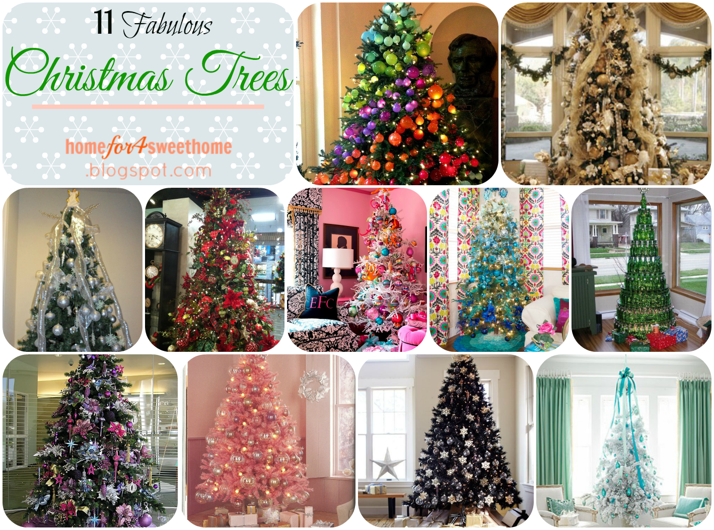 Home For4 Sweet Home 11 Fabulous Decorated Christmas Trees