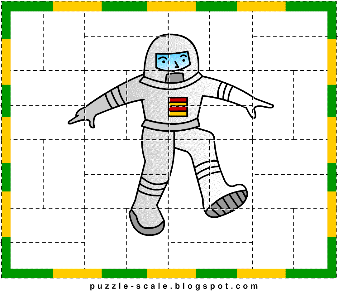 Free Printable Picture puzzles Astronaut Puzzle