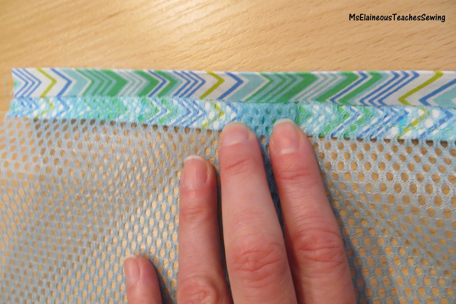 Ms. Elaineous Teaches Sewing Making a Pleated Mesh Pocket