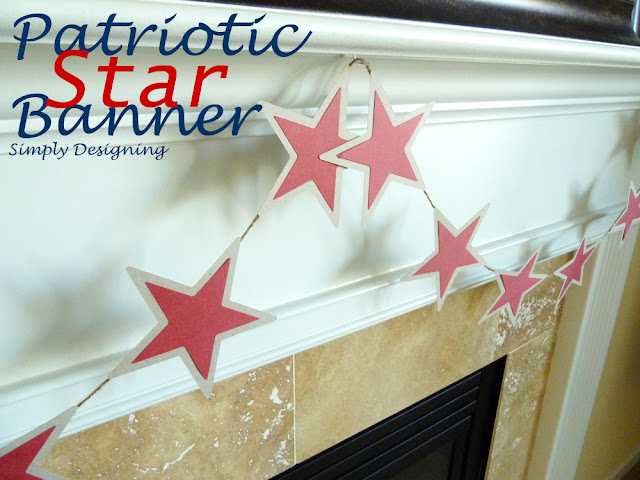 Patriotic Banner @SimplyDesigning #patriotic #4thofJuly #MemorialDay #holiday #sillhouette #stars #star #banner #garland