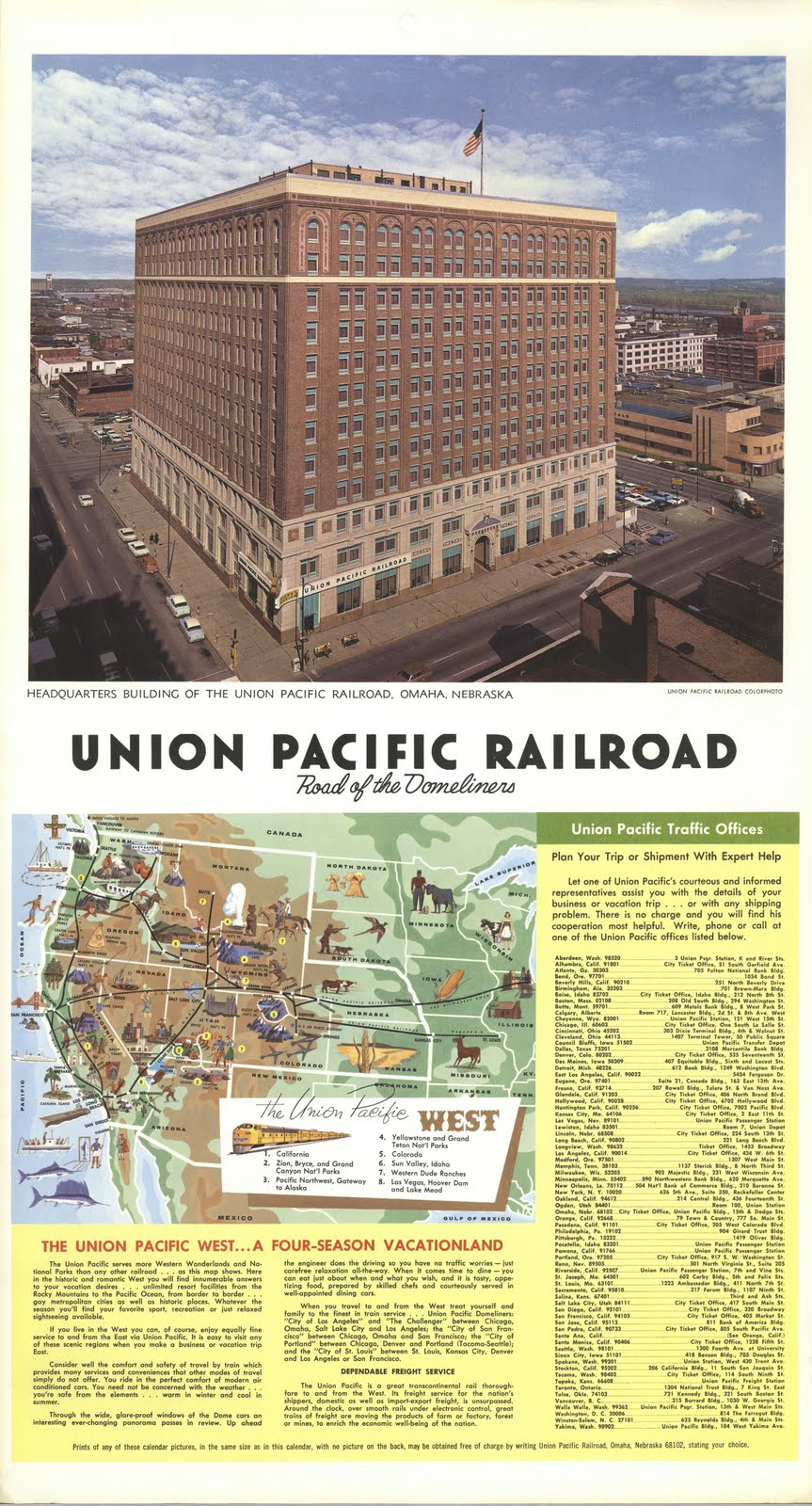 Vintage Disneyland Tickets Union Pacific Railroad July 1965 Calendar