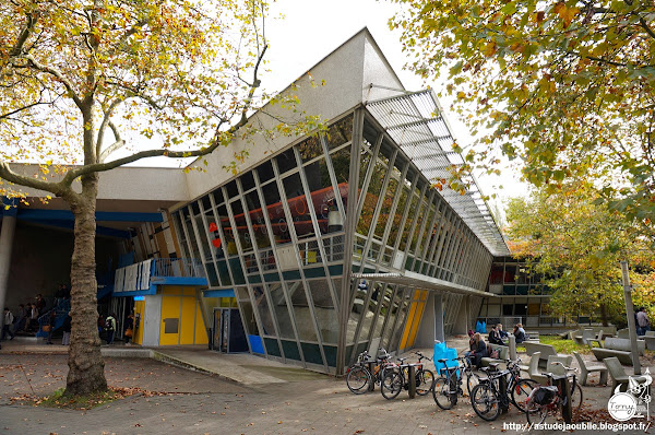 Nantes - "Le Tertre" - Restaurant Universitaire - Petit Port. Architecte: Louis Arretche avec André Guillou, Pierre Doucet Construction: vers 1967 Nantes - "Le Tertre" - Restaurant Universitaire - Petit Port. Architecte: Louis Arretche avec André Guillou, Pierre Doucet Construction: vers 1967