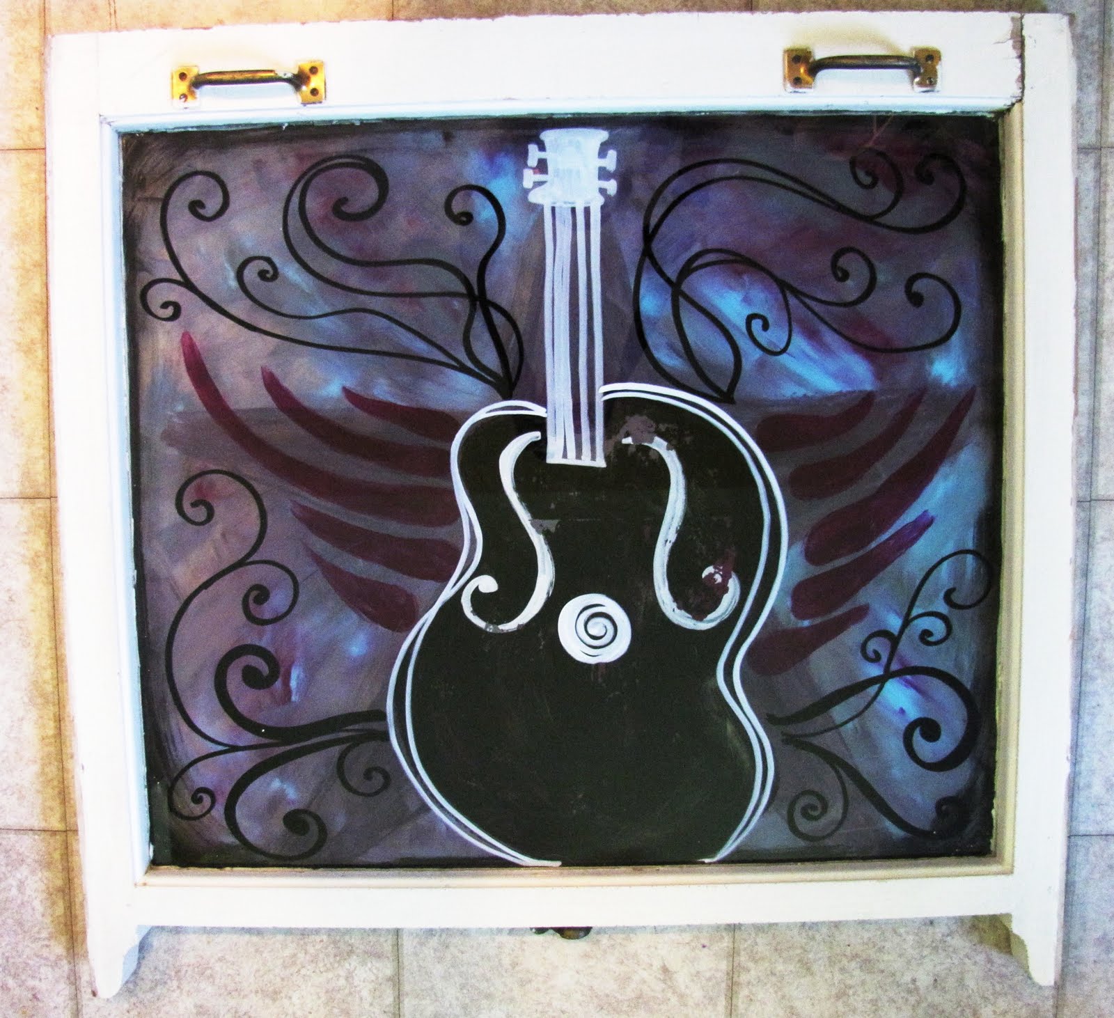 Creative Genius Art: Funky vintage guitar